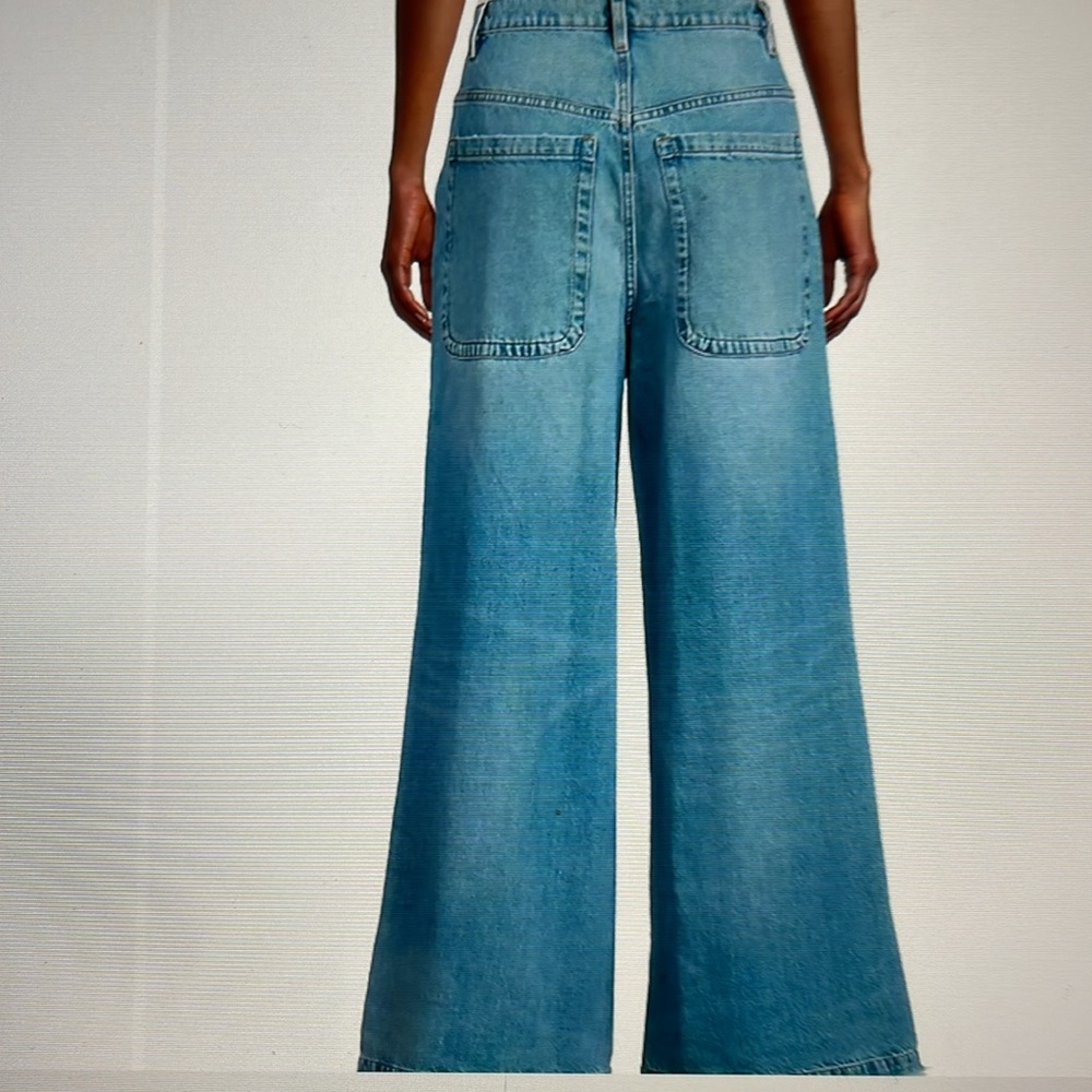 SALE TODAY!! ZARA high rise wide leg “skater” off white jeans size 8 - Picture 11 of 11